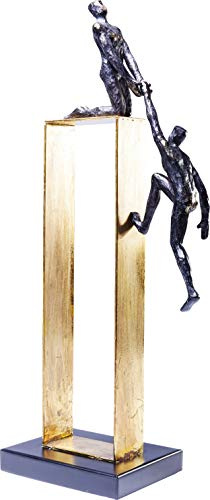 Kare Design Deko Objekt Elements Come Together, Schwarz/Gold, Deko Figur, Menschen Motiv, kunstvolle Skulptur, 51x22x12 cm (H/B/T), Goldfarben