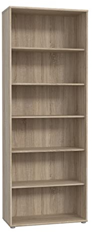 FORTE TEMPRA 2 Regal mit 5 Einlegeböden, Holzwerkstoff, Sonoma Eiche Dekor, (B x H x T) 73,7 x 197,5 x 34,8 cm