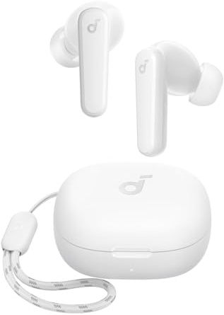soundcore by Anker P20i True Wireless Earbuds, Kabellose Bluetooth Kopfhörer, 10mm Treiber, Bluetooth 5.3, Anpassbarer EQ, 30 Std. Spielzeit, IPX5 wasserfest, 2 Mikros mit KI (Weiß) (Generalüberholt)