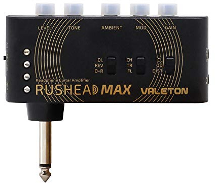 VALETON Rushead Max Mini Verstärker USB Aufladbar Portabel Hosentasche Gitarre Kopfhörerverstärker Schlafzimmer Multieffekte RH-100