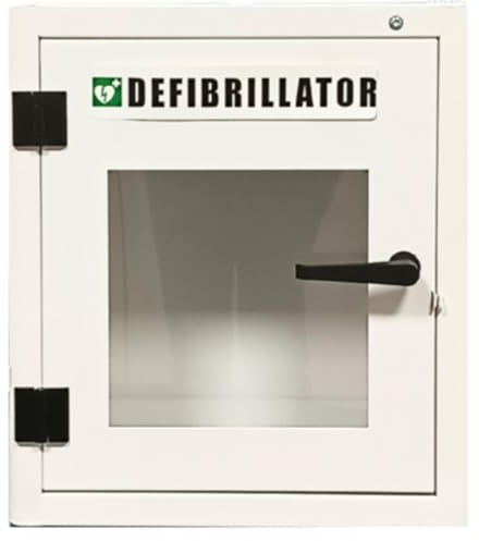p age Thermoregulierter Behälter für Defibrillator für den Innen- und Außenbereich für Defibrillator aus Stahl mit alarmiertem Dämmerungslicht 420 x 210 x 420 mm