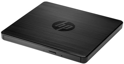 HP externes CD-/ DVD Laufwerk inkl CD und DVD Brenner mit USB Anschluss (F6V97AA) schwarz