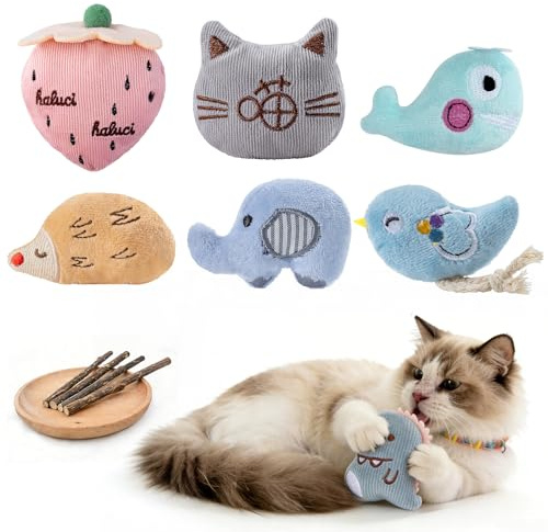 Katzenspielzeug,Katzenminze Spielzeug Kissen,Katzen Zubehör,Matatabi Stick Katze,Interaktives Katzenspielzeug für Katzen und Kätzchen Spielzeug