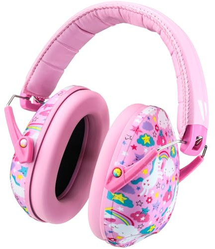 Vanderfields Premium Gehörschutz-Kopfhörer - Breitband-Schallreduzierung 34,4 dB bei 2 KHz Geräuschunterdrückung - Kopfhörer Kinder 3-12 - Einhorn Traum