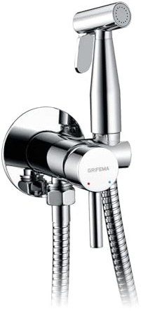 GRIFEMA Bidet mit Handbrause – Einhebelmischer für Bidet WC, Schwarz, Warm- und Kaltwasser, G154-1