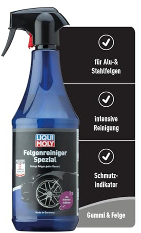 LIQUI MOLY Felgenreiniger Spezial, Art.-Nr.: 1597 I 1 L Auto Felgenreiniger für Alufelgen & Stahlfelgen I Felgenpflege für Auto und Motorrad I Felgenspray zur Felgen-Reinigung I säurefrei & schonend