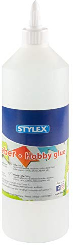 Stylex 23344 - Bastelkleber, 500 g transparenter Flüssigklebstoff, lösungsmittelfrei, auf Wasserbasis, für Bastelarbeiten