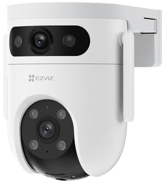 EZVIZ 5MP+5MP Überwachungskamera Aussen WLAN mit Dual-Lens, 2,4 & 5GHz WLAN, 360° Pan & Tilt Überwachung Outdoor, KI-Erkennung, Auto-Tracking, Farbnachtsicht, Wetterfest, 2-Wege-Audio, H9c Dual 3K
