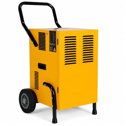 Bautrockner 50 L/Tag – Luftentfeuchter für Keller, Baustelle & große Räume bis 90 m² / 230 m³, 720 m³/h, 5,5 L Tank, Auto-Modus, Timer