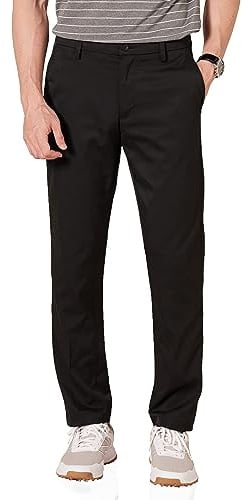 Amazon Essentials Herren Slim-Fit-Stretch-Ganztags-Golfhose, Schwarz, 33W / 32L
