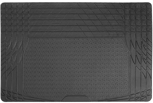 Sakura schwarze Kofferraummatte aus Gummi SS5125 - schützt Ihren Fahrzeugteppich - 120 x 80 cm - passend für alle Pkw - auf Passform schneiden