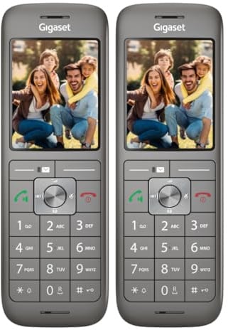 Gigaset CL660HX DUO - 2 design DECT-Mobilteil mit Ladeschale - Fritzbox-kompatibel - hochwertiges Schnurloses Telefon für Router und DECT-Basis, anthrazit-metallic [Deutsche Version][Ohne Basis]