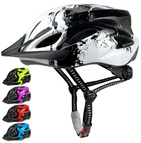 LeapBeast Fahrradhelm Kinder, Verstellbarer Kinderhelm für Jungen und Mädchen im Alter von 3-13 Jahren, Mehrere Belüftungen Helm, Multisport-Kinderhelm mit Visier, Schutzhelm
