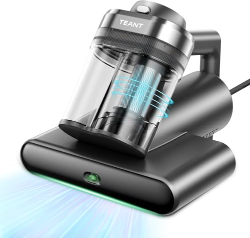 Milbensauger für Matratzen, 2 Stufen(14kPa/18kPa) Milbensauger mit UV Licht, Grünlicht-Staubdetektion, LED-Display, HEPA, 65℃ Heißluft & Aromatherapie, Matratzensauger für Allergiker Bett Sofa Teppich