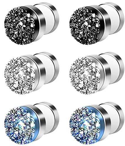 Vibbang Magnetique LymphflüSsigkeit Ohrringe, Negative Lonen Lymph, Amo'Thea Lymphactive Mag Studs, Nicht Durchbohrend, Lymphdrainage-Ohrringe, Magnetische Akupressur(A)