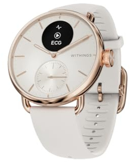 Withings ScanWatch 2, Hybrid Smartwatch Heart Health for Men & Women - ECG, SPO2, Temperature Monitoring, Sleep Tracking, Respiratory Health, Cycle Tracking, 30 Day Battery Life, iOS & Android
