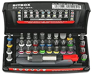 Würth Bitbox 33tlg Bitset Bitsatz Bitsortiment magnetischer Bithalter 0614400301