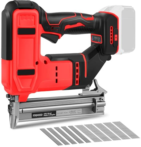 18GA Akku Nagler Set Kompatibel mit Milwaukee 18V 2 in 1 Bürstenlose Nagelpistole/Klammerpistole mit 500 Nägeln und 500 Klammern, für Heimwerker, DIY, Holzbearbeitung