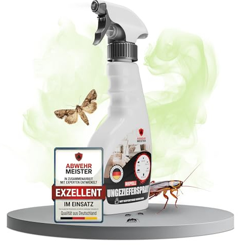 ABWEHR MEISTER ORIGINAL Repell Ungezieferspray 500 ml – Insektenspray | Hält ungebetene Gäste verlässlich draußen. Permethrinfreie AM-Formel bildet starke Schutzbarriere. Rückstandsfrei.