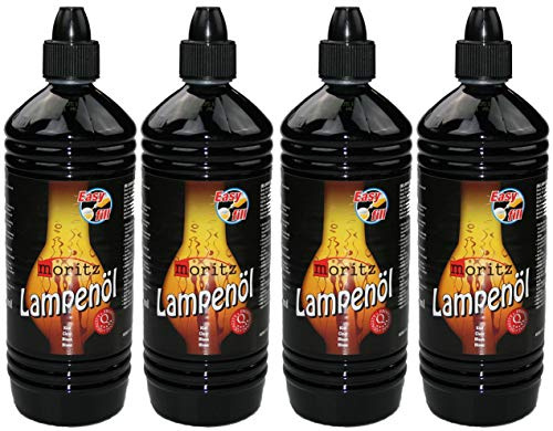 4 Liter Moritz Lampenöl für Öllampen Bambusfackeln Gartenfackel und Wandfackeln