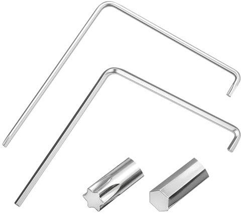 2 Stück Tür und Fenster Einstellwerkzeug Satz Torx 15 und Sechskant 4 mm | für die Montage und Wartung von Tür und Fenster Möbeln und Gebäuden