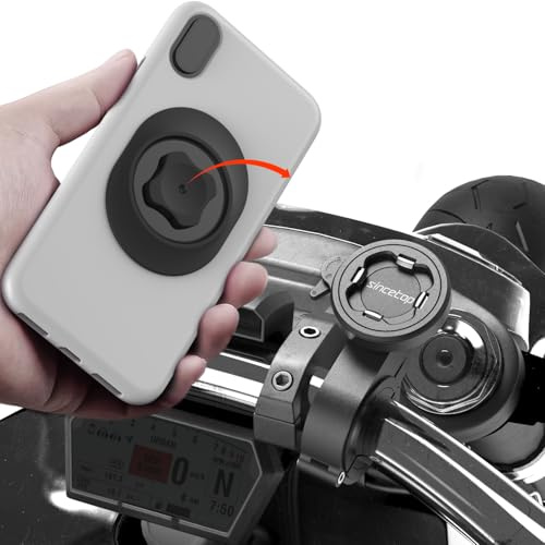 Handyhalterung Fahrrad,Motorrad Handyhalter mit universellem Adapter,Out-Front-Fahrradlenker halterung für Mountainbike, Roller,Elektrofahrrad und Rennrad Kompatibel Smartphones【Serie C - 2. Gen】