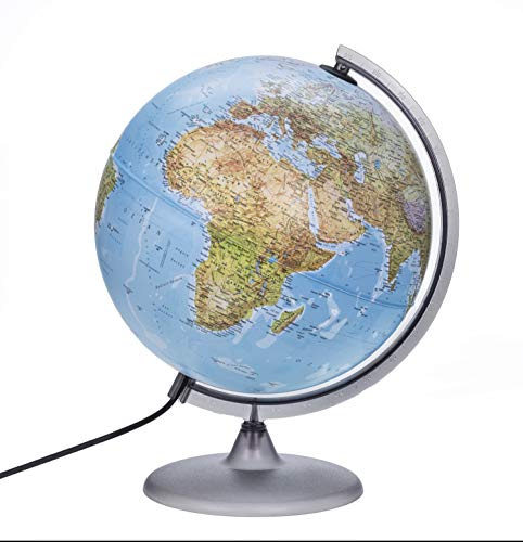 ORBIT GLOBES & MAPS Schülerglobus Doppelbild Leuchtglobus 30cm deutsch mit LED Beleuchtung, Aktuelles Kartenbild von 2026