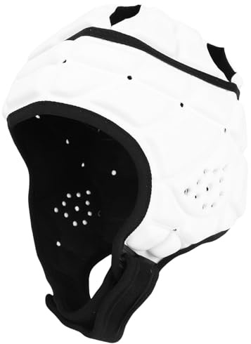 Yechiry Flag-Football-Helm, Atmungsaktiver Eva-Schaum-Softshell-Helm, Verstellbarer Riemen, Rugby-Kopfbedeckung für Jugendliche, Erwachsene (M)