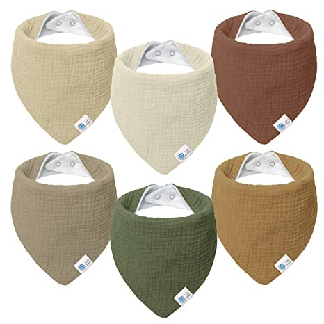 lulumoon Lätzchen Baby Dreieckstuch Baby Musselin Halstuch Baby für Junge und Mädchen