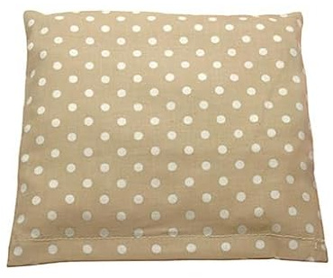 NATURMOOR Kirschkernkissen 19x18 cm - Medizinprodukt CE Wärmekissen Klasse I aus Baumwolle, natürliche Kirschkernfüllung, Wärme- & Kälteanwendung - Beige mit weißen Punkten