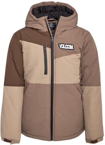 Volcom Winterjacke für Jungen, schnee- und windabweisend, isoliert, Skijacke, warme leichte Jacken für Jungen, Kastanie, 4
