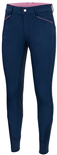 Start Kinder Reithose – Vollbesatz Silikon – Elastisch & Verstärkt – Reiterhose für Mädchen & Jungen mit Zipper-Taschen - Wealden Full Grip (DE/NL/SE/PL, Numerisch, 158, Regular, Dunkelblau)