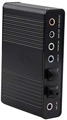 Externe Soundkarte 5.1, 6-Kanal-Soundkarte, externer digitaler optischer SPDIF Audio Ausgangsadapter USB Audio Adapter für PC, Laptops, Desktop, Computer