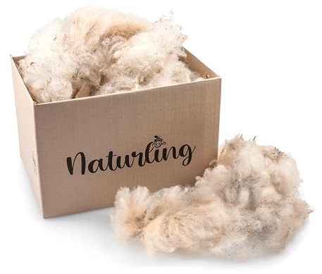 naturling Schafwolle unbehandelt – organischer Langzeitdünger & Mulchmaterial für Garten, Hochbeet und Gemüsebeet (2,5 kg)