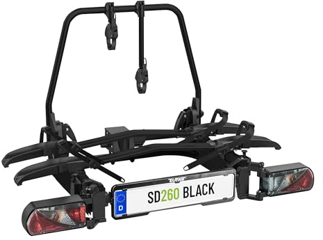 EUFAB Fahrradträger für Kastenwagen SD260 Flügeltüren Kupplungsträger Black Edition