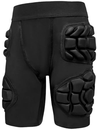 Topeter Jugend-Fußballgürtel mit Hüft- und Oberschenkelpolstern, schützende, gepolsterte Kompressionsshorts mit Cup-Tasche