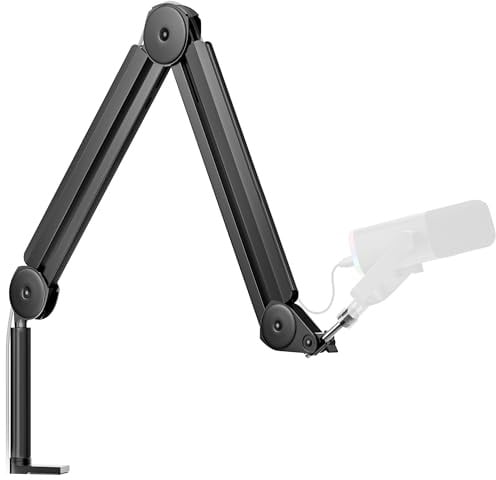 InnoGear Mikrofonarm Mikrofonarm Kabelmanagement für Blue Yeti, Schwarz | Schreibtischhalterung für Shure Fifine, professionelles Aussehen, ausziehbar, horizontale Reichweite 82 cm