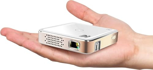 Kodak Tragbarer Ultra-Mini-Projektor 75 - HD LED DLP Wiederaufladbarer Projektor 100 Display, integrierter Lautsprecher - HDMI, USB und Micro SD