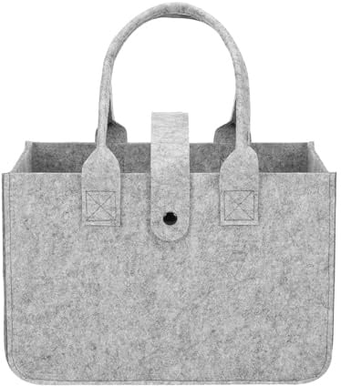 QiXinGYL Filztasche 10.8L, Filztaschen Shopper, Einkaufstasche, Faltbar Tragetasche Filzbeutel, Filz Einkaufskorb, Spielzeugtasche für Einkaufen Ausgehen Aufbewahrung Kleiderkorb(30 x 20 x 18 cm)