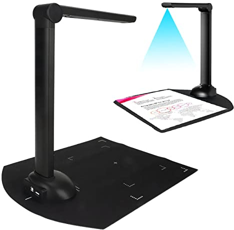 Buchscanner-Kamera, 10 MP Webcam Visualizer A3 Faltbarer Tragbarer USB-Dokumentenkamera-Scanner, OCR-Funktion, Echtzeitanzeige, für Unterricht, Büromanuskripte, Dokumente,