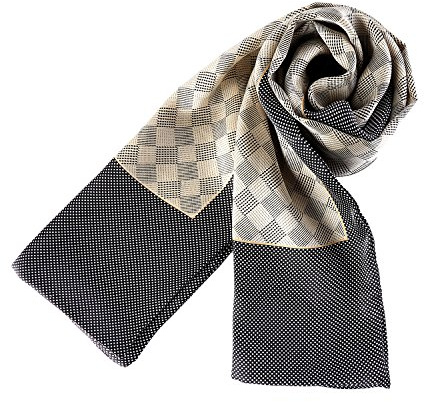 YangtzeStore Langes Charmeuse-Schal aus satinierter Seide für Herren, 63x10