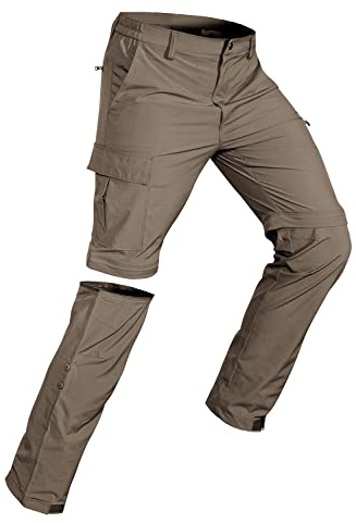 Wespornow Wanderhose Herren Zip-Off: 3 in 1 Atmungsaktiv für Trekking | Verstellbare Bündchen, aufrollbare Bündchen, atmungsaktiv, schnell trocknend, 5 tiefe Taschen, leicht, dehnbar
