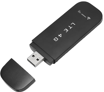 4G LTE USB Surfstick, Tragbares WLAN für Unterwegs Ohne Vertrag Mobiler WLAN Router mit SIM Slot Reise-WLAN, zu 150Mbit/s Download/ 50Mbit/s Upload Unterstützung 10 Geräte (Black)