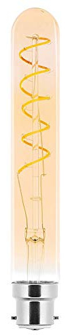 NCC-Licht LED Spiral Filament Leuchtmittel Röhre T30 2,5W B22 Gold extra warmweiß 2000K