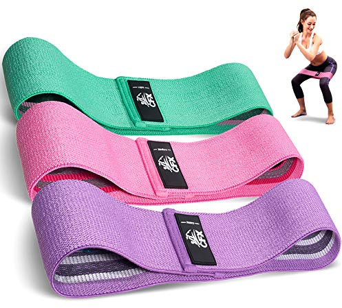 CFX Resistance Hip Bands, Fitnessbänder Set Yogagurt in 3 Zugkraftstärken Trainingsband Yogaband ALS Widerstand und Unterstützung fürs Beintraining, Krafttraining und Klimmzüge