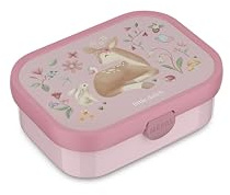 Mepal - Brotdose Kinder Campus Little Dutch - Bento Box Kinder - Brotdose Kinder mit Fächern & Gabel - Meal Prep Box mit Clip-Verschluss - BPA-frei & Spülmaschinenfest - 750 ml - Fairy Garden