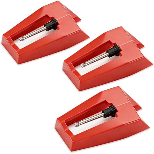 Plattenspielernadeln, Topcloud Turntable Diamond Ersatzstiftnadeln für Schallplattenspieler, LP, Phonograph (3er Pack)