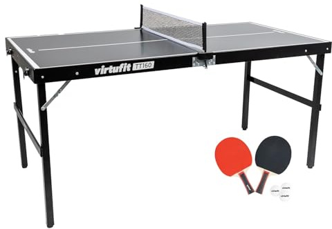VirtuFit Mini Tischtennistisch TT160 - Mit 2 Schlägern und 3 Bällen - Tischtennisplatte - Inklusive Netz