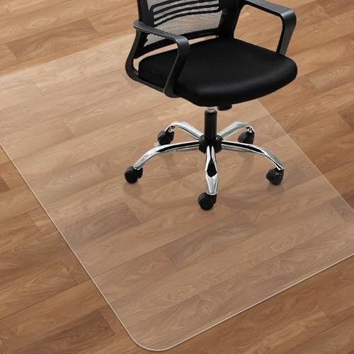 ShareWin Bürostuhl Unterlage 120x75cm - Bodenschutzmatte Bürostuhl & Schreibtischstuhl Unterlage mit Antirutsch - Halbtransparente Bodenmatte Bürostuhlunterlage für Holz-, Fliesen- & Hartböden