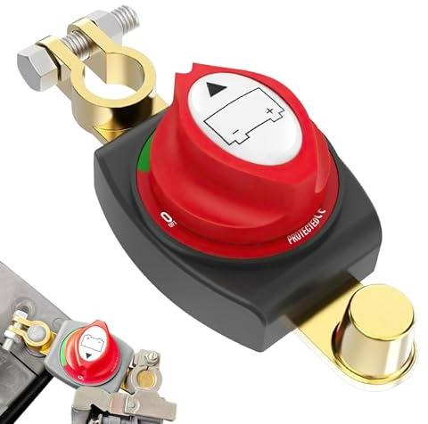 Batterietrennschalter Hauptschalter 12V/24V, Batterieschalter Autobatterie Trennschalter, Batterieschalter Auto Batterie Trennschalter 12V-48V für Auto, Bus, Truck, Marine, Motorrad